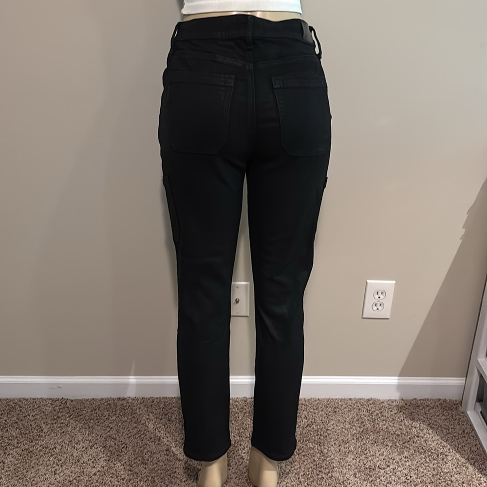 Paige Jolie Coated Straight-Leg Crop Pants size 30 - Picture 12 of 16